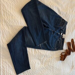 Sezane Dark Blue Straight Leg Jeans